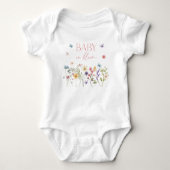 Baby in Bloom Wildflower Baby shower Romper (Voorkant)