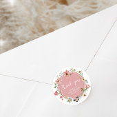 Baby in Bloom Wildflower Baby shower Ronde Sticker