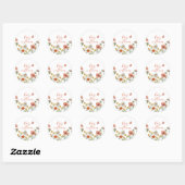 Baby in Bloom Wildflower baby shower Ronde Sticker (Vel)