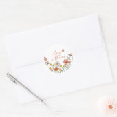 Baby in Bloom Wildflower baby shower Ronde Sticker (Envelop)