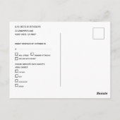 Baby in Bloom Wildflower Baby shower RSVP Briefkaart (Achterkant)