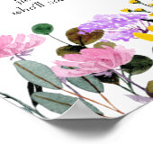 Baby in Bloom Wildflower Baby shower Seed Favors Poster (Hoek)