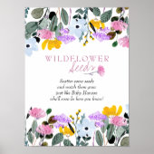 Baby in Bloom Wildflower Baby shower Seed Favors Poster (Voorkant)