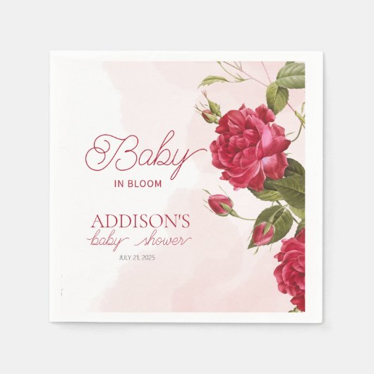 Baby in Bloom Wildflower Baby shower Servet (Voorkant)