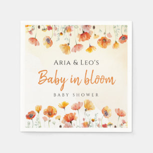 Baby in Bloom Wildflower Baby shower servet