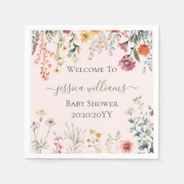 Baby in Bloom Wildflower Baby shower Servet