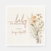 Baby in Bloom Wildflower Baby shower Servet (Voorkant)