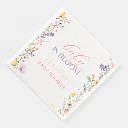 Baby in Bloom Wildflower Baby shower servetten (Hoek)