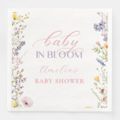 Baby in Bloom Wildflower Baby shower servetten (Voorkant)