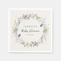 Baby in Bloom Wildflower Baby Shower Servetten