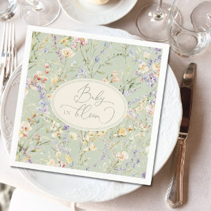 Baby in Bloom Wildflower Baby shower servetten