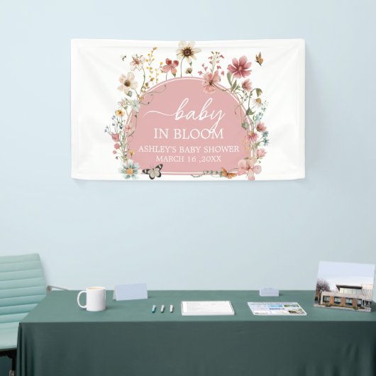Baby in Bloom Wildflower Baby shower Spandoek (Beurs)
