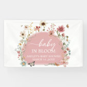 Baby in Bloom Wildflower Baby shower Spandoek (Horizontaal)