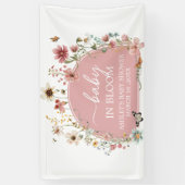 Baby in Bloom Wildflower Baby shower Spandoek (Verticaal)
