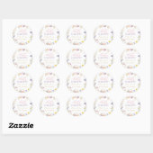 Baby in Bloom Wildflower Baby shower Sticker (Vel)