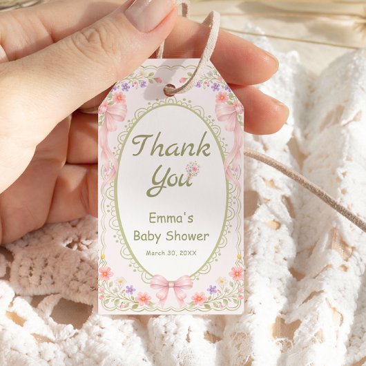 Baby in Bloom Wildflower Baby Shower Thank You Cadeaulabel