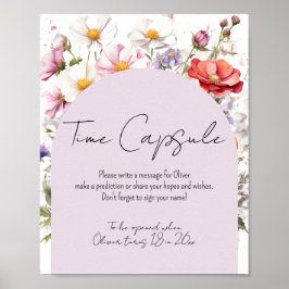 Baby in Bloom WildFlower Baby shower Tijdcapsule Poster