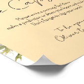 Baby in Bloom WildFlower Baby shower Tijdcapsule Poster (Hoek)