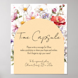 Baby in Bloom WildFlower Baby shower Tijdcapsule Poster