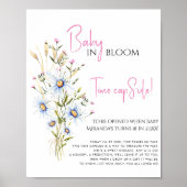 Baby in Bloom Wildflower Baby shower Time Capsule Poster (Voorkant)