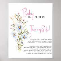 Baby in Bloom Wildflower Baby shower Time Capsule