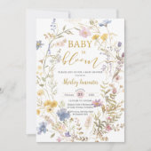 Baby in Bloom Wildflower Baby shower Tuin Kaart (Voorkant)