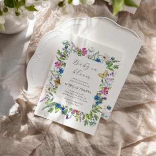Baby In Bloom Wildflower Baby shower Uitnodigen