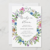 Baby In Bloom Wildflower Baby shower Uitnodigen (Voorkant)