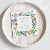 Baby In Bloom Wildflower Baby shower Uitnodigen Kaart