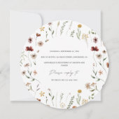Baby in bloom wildflower baby shower uitnodiging (Achterkant)
