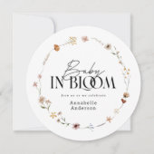Baby in bloom wildflower baby shower uitnodiging (Voorkant)