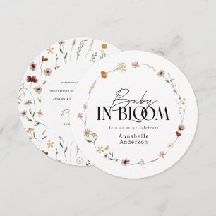 Baby in bloom wildflower baby shower uitnodiging