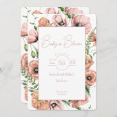 Baby in Bloom Wildflower Baby Shower Uitnodiging (Voorkant / Achterkant)
