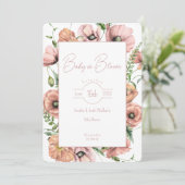 Baby in Bloom Wildflower Baby Shower Uitnodiging (Staand voorkant)