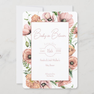 Baby in Bloom Wildflower Baby Shower Uitnodiging