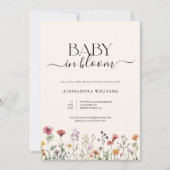 Baby in Bloom Wildflower Baby Shower Uitnodiging (Voorkant)