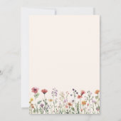 Baby in Bloom Wildflower Baby Shower Uitnodiging (Achterkant)