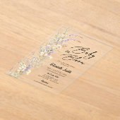 Baby in Bloom Wildflower Baby shower Uitnodiging (Laagn)