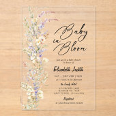 Baby in Bloom Wildflower Baby shower Uitnodiging (Voorkant)