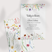 Baby in Bloom Wildflower Baby shower Uitnodiging