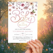 Baby in Bloom Wildflower Baby shower Uitnodiging –