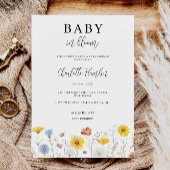 Baby in Bloom Wildflower Baby shower Uitnodiging