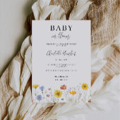 Baby in Bloom Wildflower Baby shower Uitnodiging