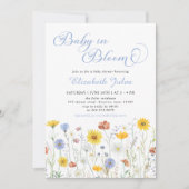 Baby in Bloom Wildflower Baby shower Uitnodiging (Voorkant)