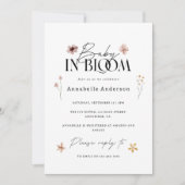 Baby in bloom wildflower baby shower uitnodiging (Voorkant)
