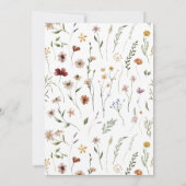 Baby in bloom wildflower baby shower uitnodiging (Achterkant)