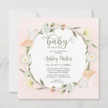 Baby In Bloom Wildflower Baby Shower Uitnodiging