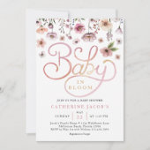 Baby in Bloom Wildflower Baby shower Uitnodiging – (Voorkant)