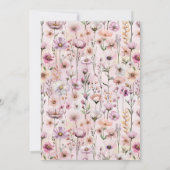 Baby in Bloom Wildflower Baby shower Uitnodiging – (Achterkant)