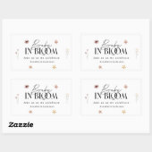 Baby in bloom wildflower baby shower uitnodiging rechthoekige sticker (Vel)